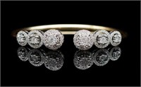 18ct white and yellow gold bracelet with diamonds