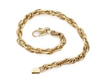 9ct Yellow gold triple chain bracelet