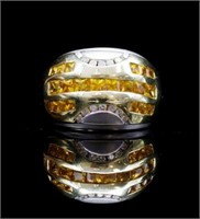 14ct yellow gold & yellow sapphire ring