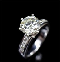 2.10ct Diamond ring and white gold ring