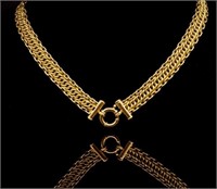 18ct yellow gold multi chain necklace