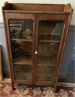 Vintage Glass Front Library Cabinet/Curio Cabinet
