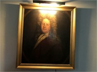 Antique English Gentleman's Portrait Oil on Canvas