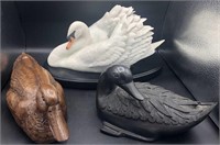 Wooden Cas-Carved Duck, "The Silent Swan"….