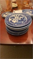 LOT OF 10 BLUE WILLOW BREAD PLATES