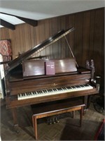 G.M Anderson Baby Grand Piano & Piano Bench