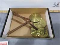 4 Old Clock Pendulums