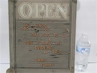 Old Open Sign w/letters+ 3 Old Pegasus Cups