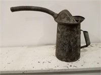 Old 4 QT Oil Fill Can w/Spout