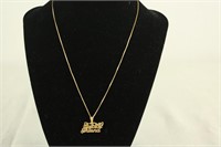 14K YELLOW GOLD NECKLACE WITH "SPECIAL FRIEND" PEN