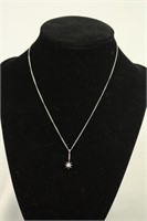 14K WHITE GOLD NECKLACE WITH PENDANT 2.4G TOTAL WE