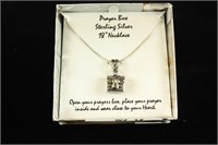 STERLING SILVER PRAY BOX NECKLACE