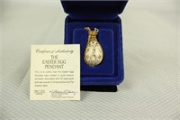 EASTER EGG PENDANT NECKLACE DECORATED IN 24K GOLD