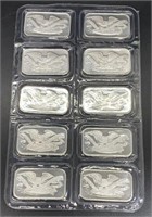 10 .999 One Troy Ounce Silver Bars