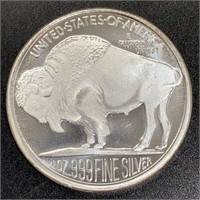 2015 - 1 Troy Ounce .999 Fine Silver Buffalo Round