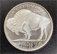 2015 - 1 Troy Ounce .999 Fine Silver Buffalo Round