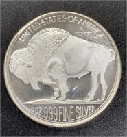 2015 - 1 Troy Ounce .999 Fine Silver Buffalo Round