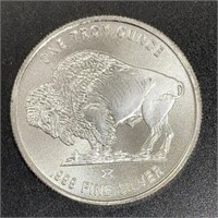 1 Troy Ounce .999 Fine Silver Buffalo Round