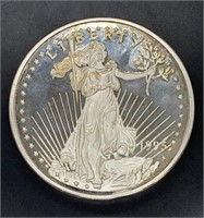 Lady Liberty 1000 Grams Fine Silver Round