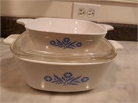 Corning Ware covered bowl & bowl without lid