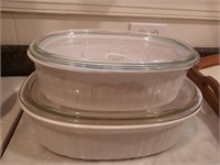 2 Corning Ware covered bowls