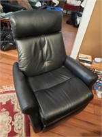 Leather swivel recliner