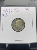 1952-D ROOSEVELT SILVER DIME