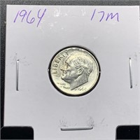 1964 ROOSEVELT SILVER DIME