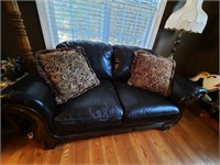 Leather love seat, see pics