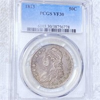 1813 Capped Bust Half Dollar PCGS - VF30