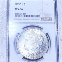 1882 Morgan Silver Dollar NGC - MS66