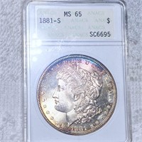 1881-S Morgan Silver Dollar ANACS - MS65