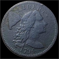1794 Liberty Cap Large Cent XF+