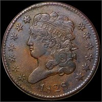 1828 Classic Head Half Cent XF