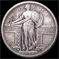 1917 Type 1 Standing Quarter LIGHTLY CIRCULATED