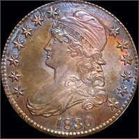 1830 Capped Bust Half Dollar UNCIRCULATED