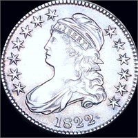 1822 Capped Bust Half Dollar ABOUT UNCIRCULATED