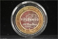 Bellagio $10 .999 Silver Coin In Protective Case
