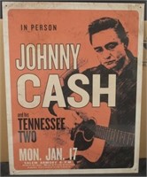 Johnny Cash & The Tennessee Two Tin Sign