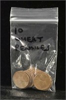 10 Wheat Pennies