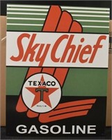 Texaco Sky Chief Tin Gasoline Sign