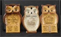 3 Vintage Owl Spoon Rests