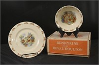 Royal Doulton Bunnykins Plate & Bowl In Box