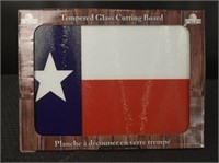 Texas Flag Tempered Glass Cutting Board NEW