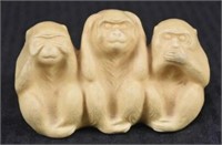 3 Wise Monkeys Made In Japan