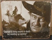 John Wayne  Courage Tin Sign