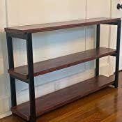 3-Shelf Small Console with Metal Legs