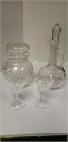 4 glass and/or crystal pces