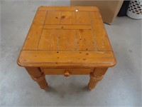 Wood End Table with Drawer