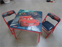 Set of 2 Cars Themed Chairs & Table-Folding